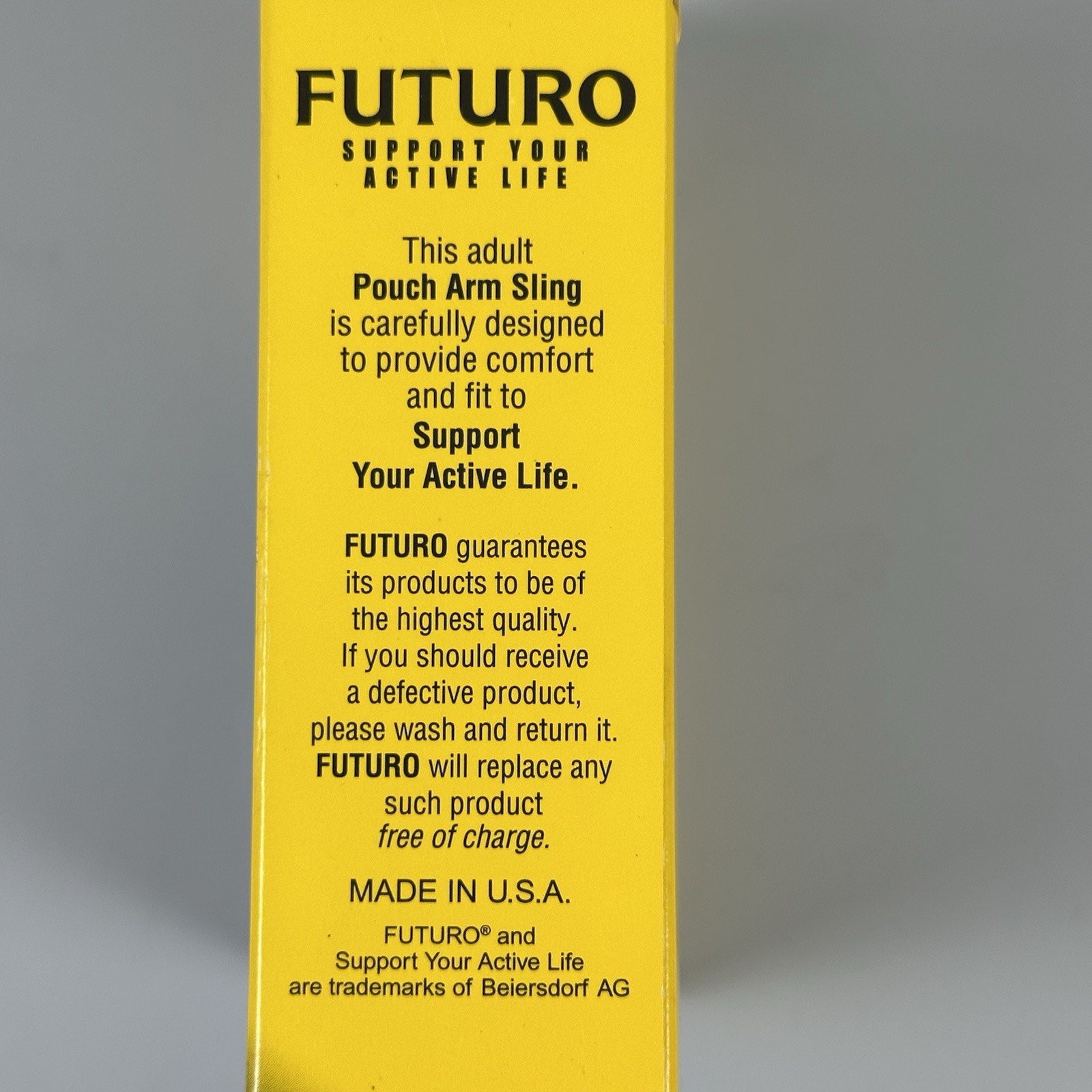 FUTURO Pouch Arm Sling Adult Adjust To Fit (NEW) Grey One Size Fits All, USA
