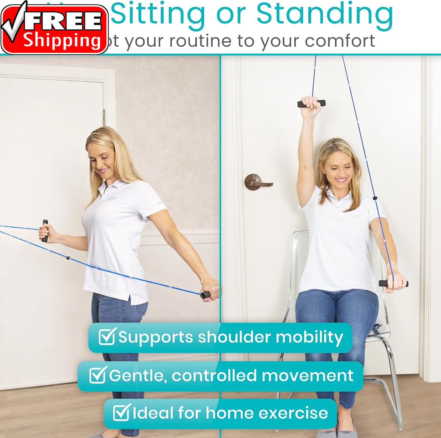 Shoulder Pulley for Physical Therapy – Rotator Cuff Pain Pulley System | over Do