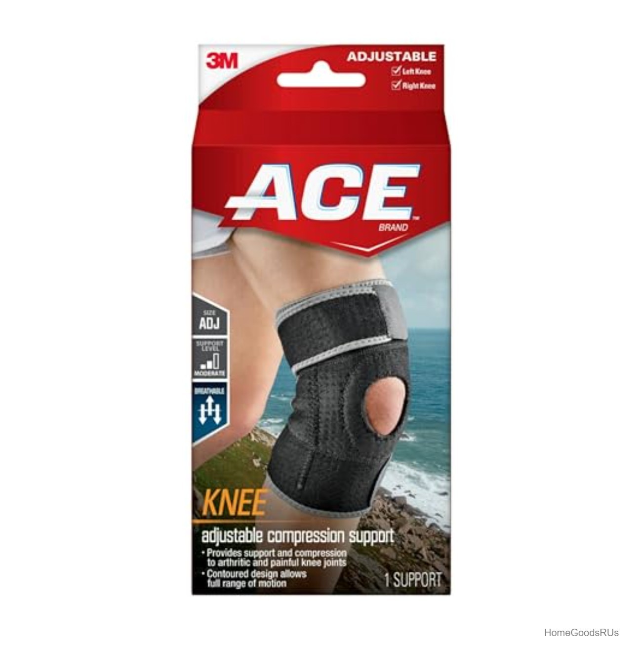 Knee Brace Adjustable Straps Neoprene Compression Support for Arthritic Painful
