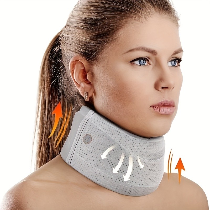 1 Adjustable Posture Corrector Neck Brace – Breathable Cooling Fabric with…