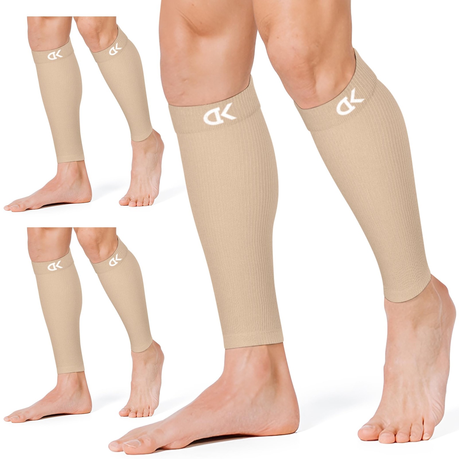 Calf Compression Sleeve for Women & Men Circulation (3 Pairs) 15-20 mmHg – Be…