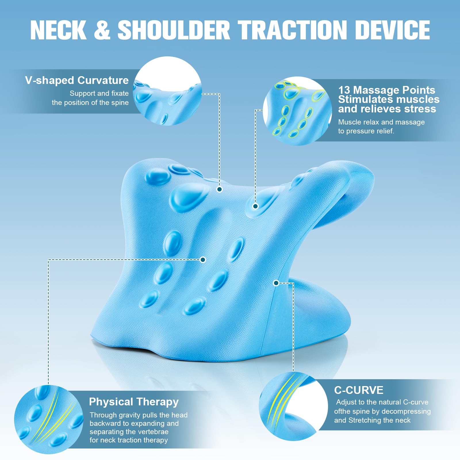 Neck Stretcher and Cervical Traction Device, Relaxer for TMJ Pain and Shoulde…