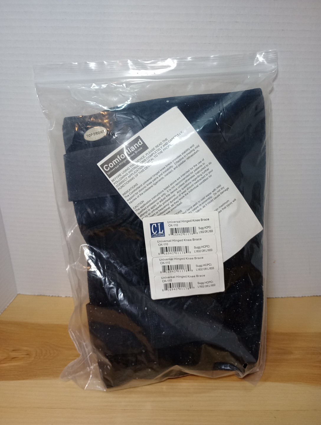 Hinged Knee Brace Comfortland Black Universal Knee Brace (CK-110)
