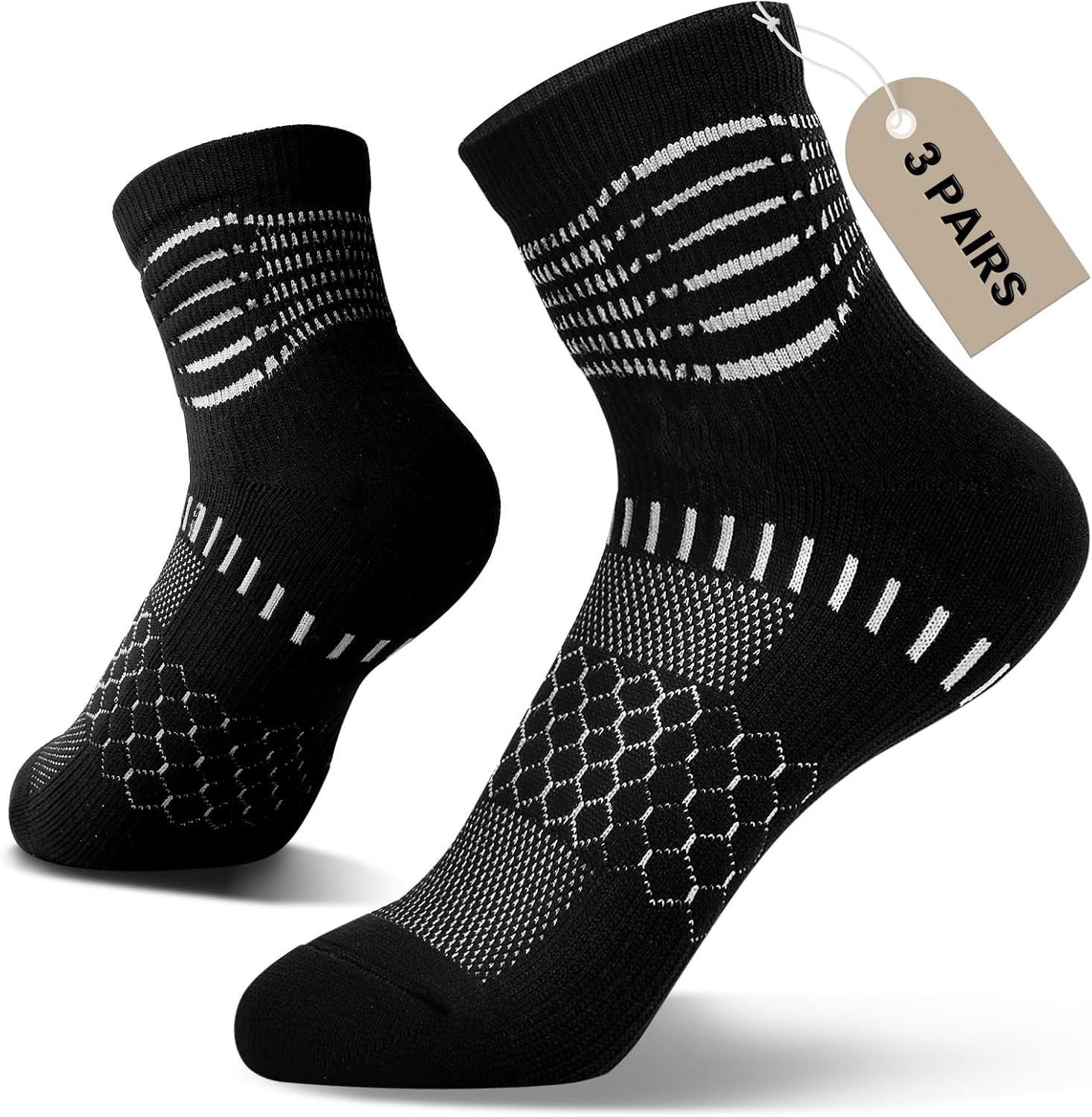 Ankle Compression Socks for Men & Women – 3/5 Pairs for Plantar Fasciitis Relief