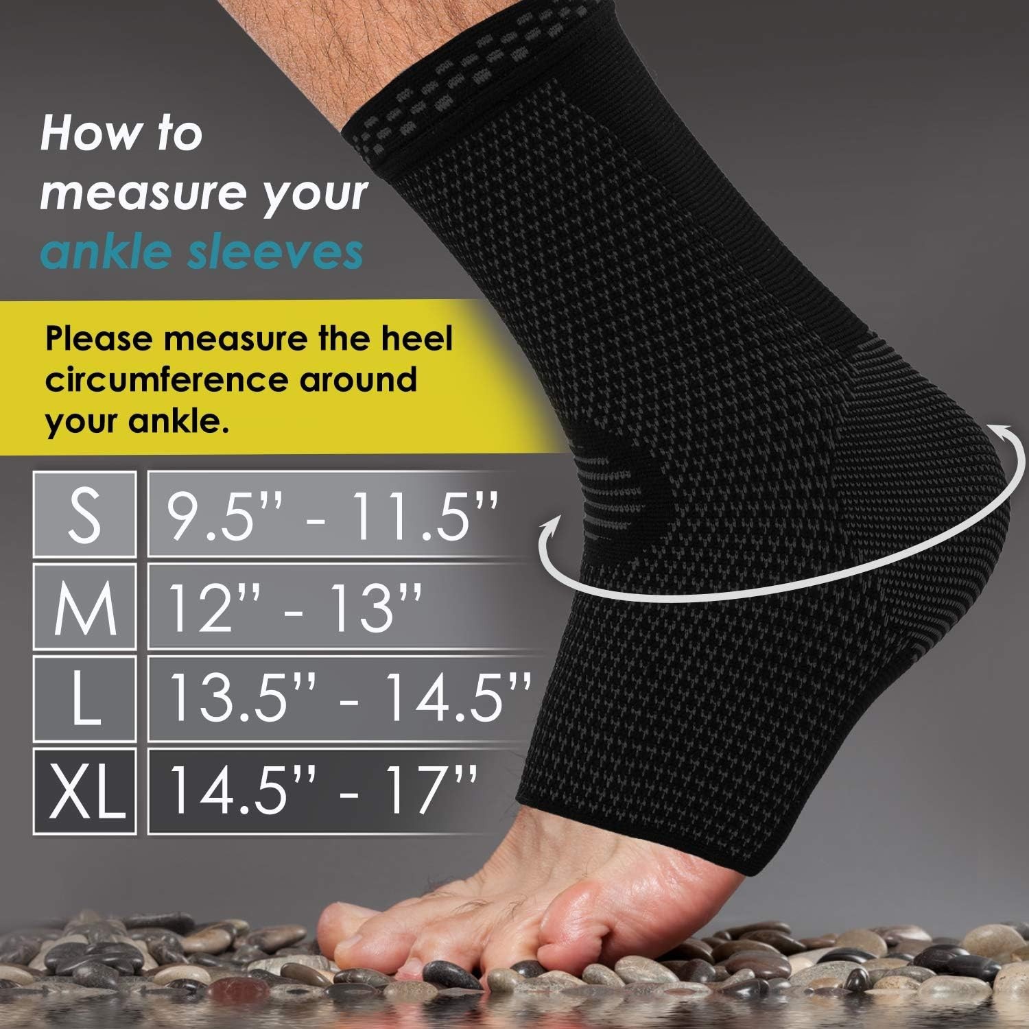 Legs Orthopedic Brace Compression Support Sleeve Pair for Swelling, Sprain, P…