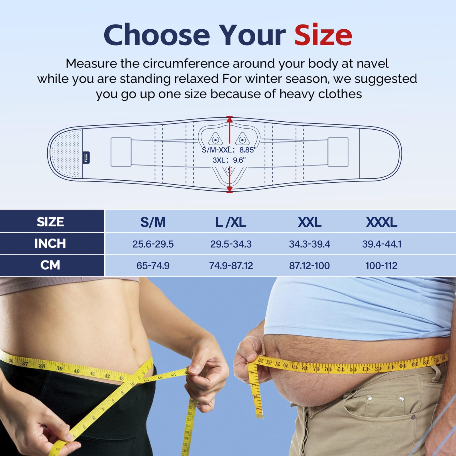 FEATOL Back Brace for Men Lower Back, Lumbar Large/X-Large (Pack of 1), Black