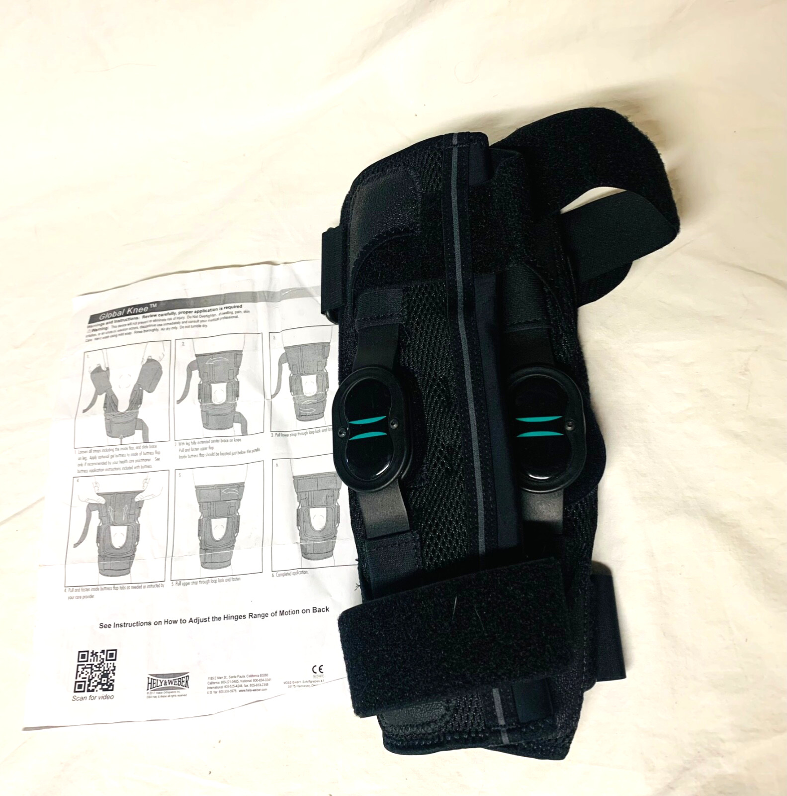 Hely & Weber Knapp Hinged Knee Brace Anterior Closure XXXL Model 7640AC