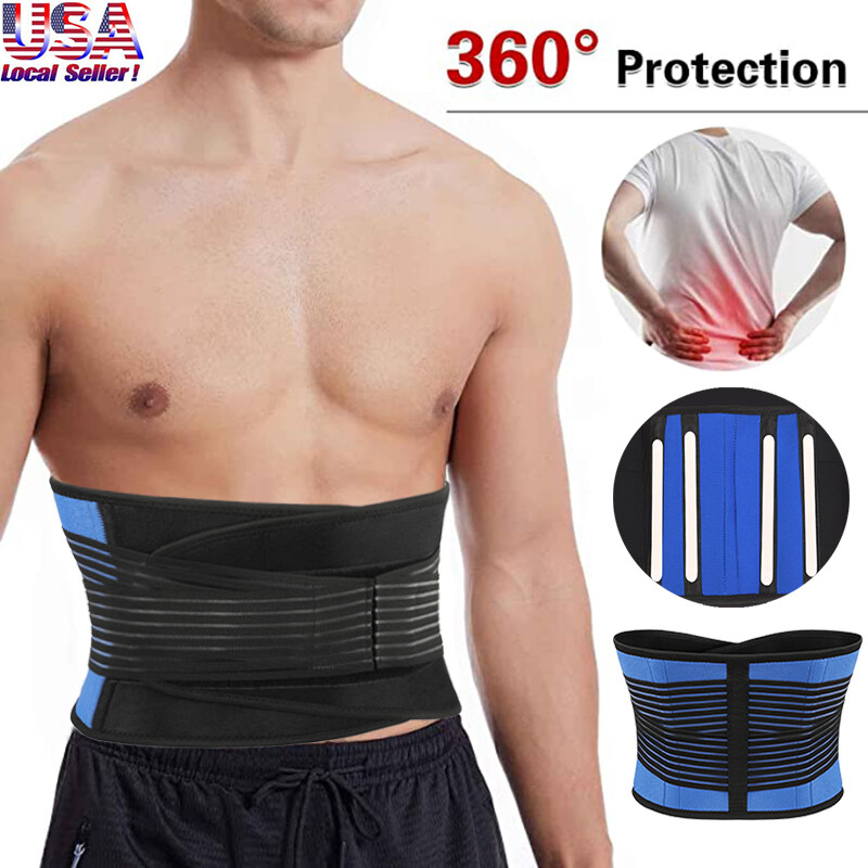 Unisex Lumbar Lower Back Support Brace Belt Waist Wrap Work Pain Relief Sciatica