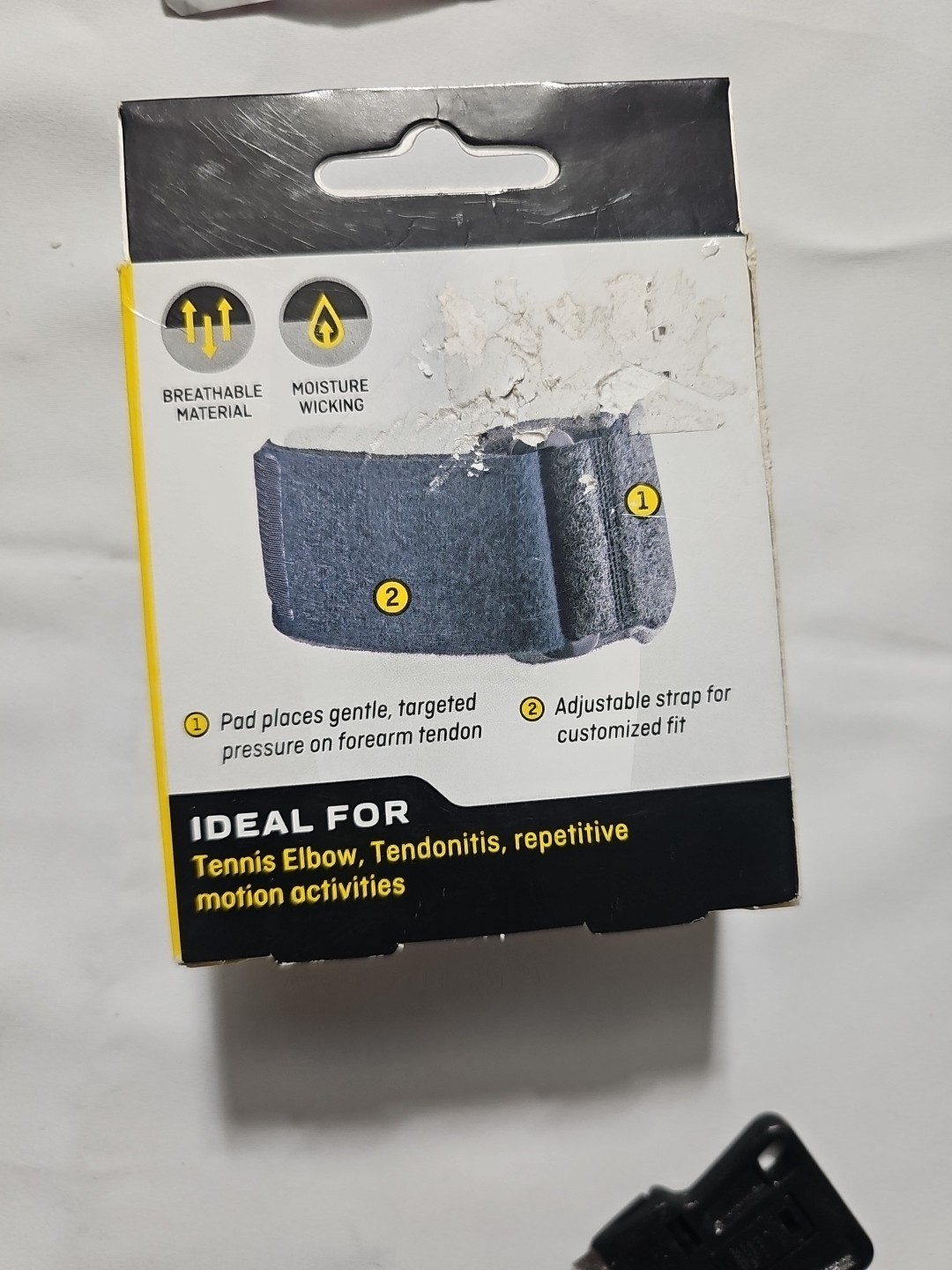 3M Futuro Tennis Elbow Strap – Moderate Support Adjustable To Fit – Black