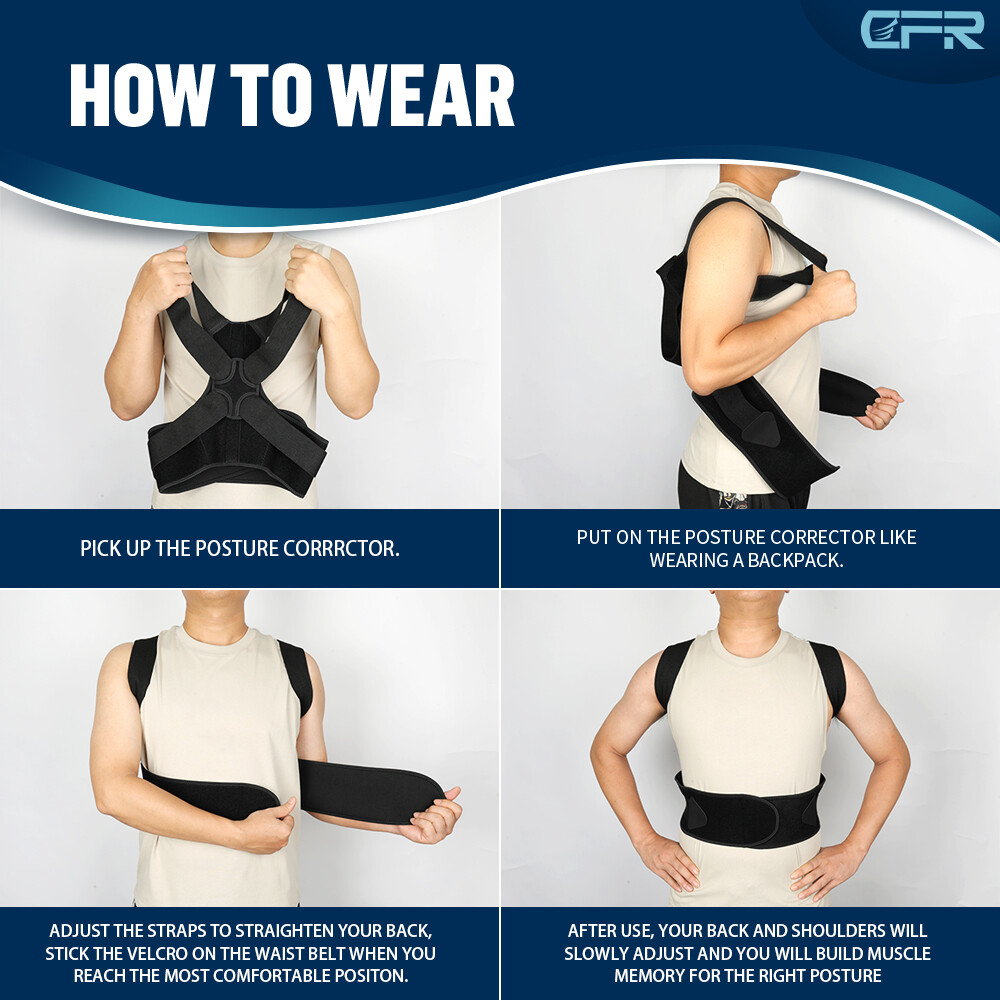 Posture Corrector Adjustable Back Brace Clavicle Shoulder Support Belt Men Women