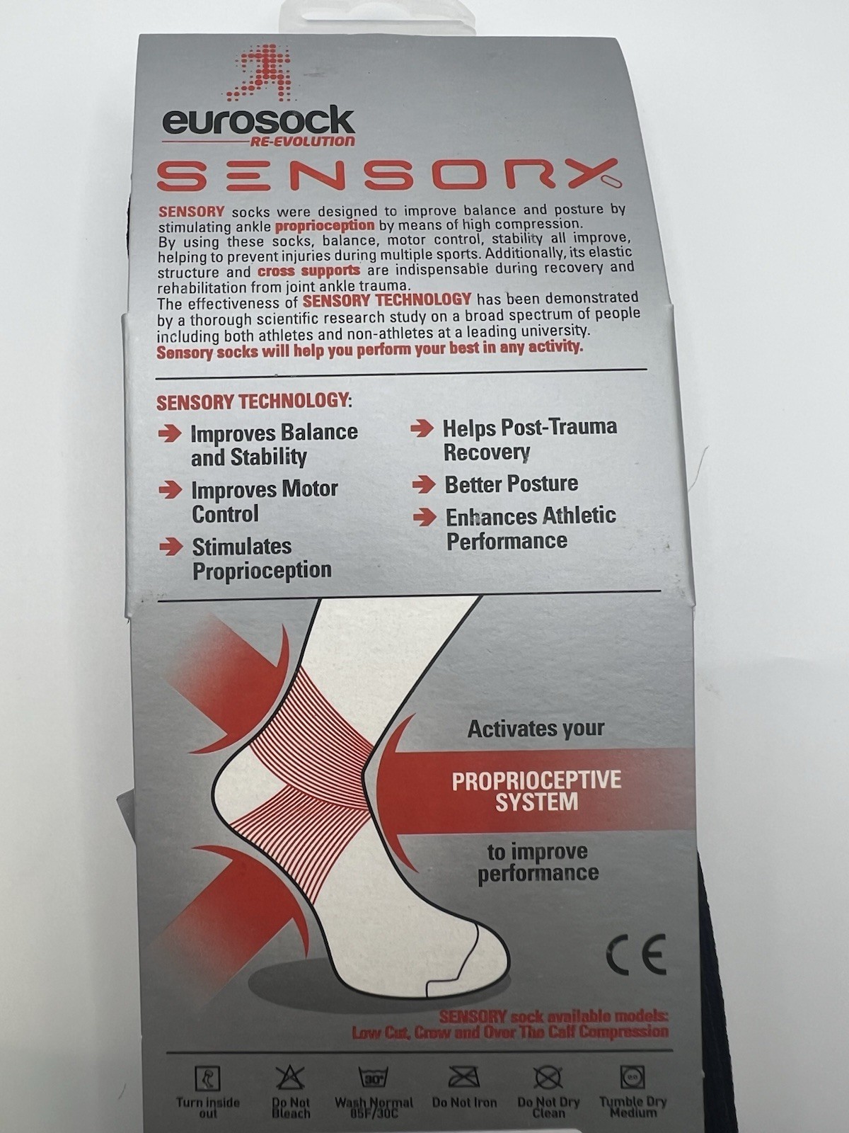 eurosock SENSORX Ankle Support Proprioceptive Control Over The Calf Large