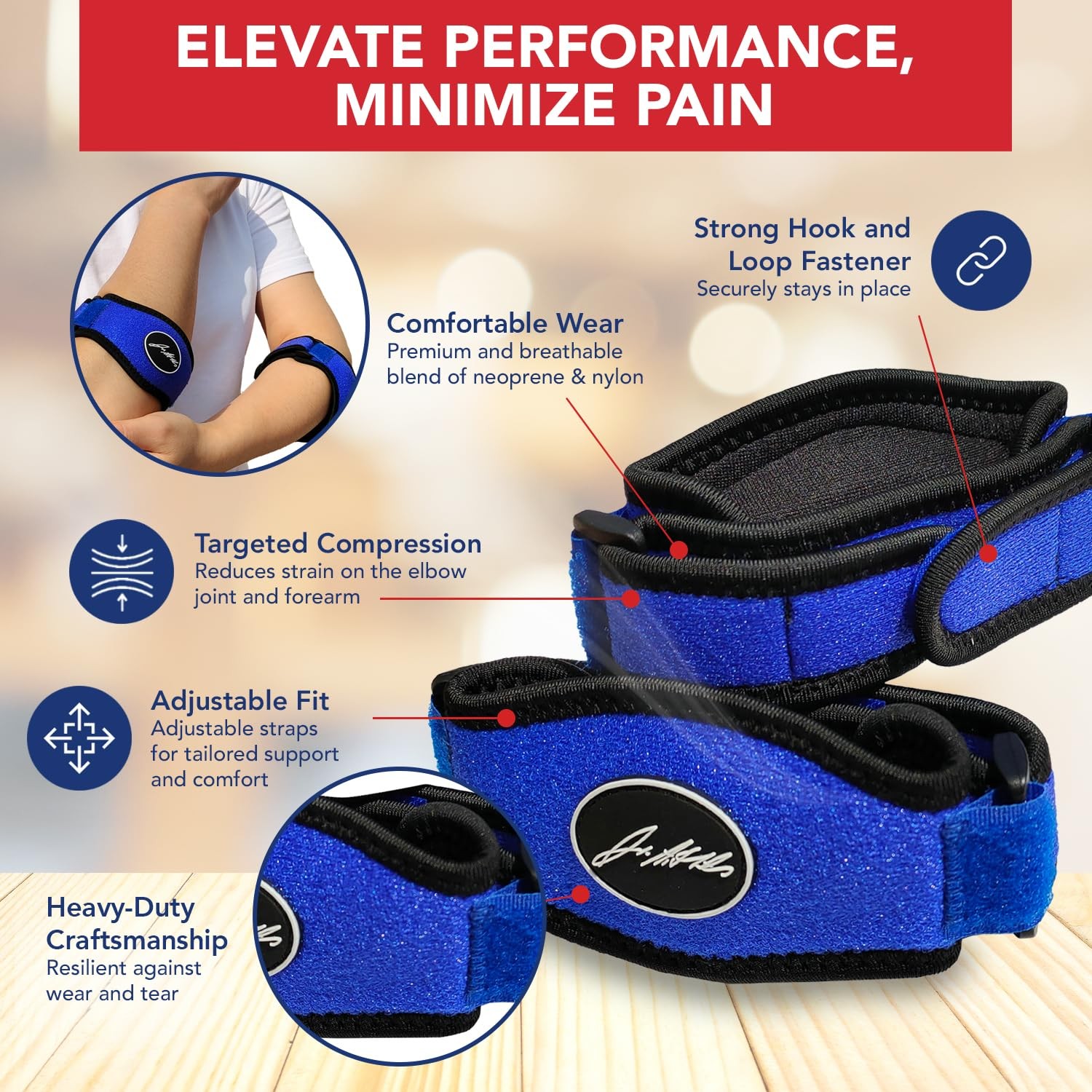 Doctor Developed Tennis Elbow Brace – Durable Tennis Elbow Brace for Tendonit…