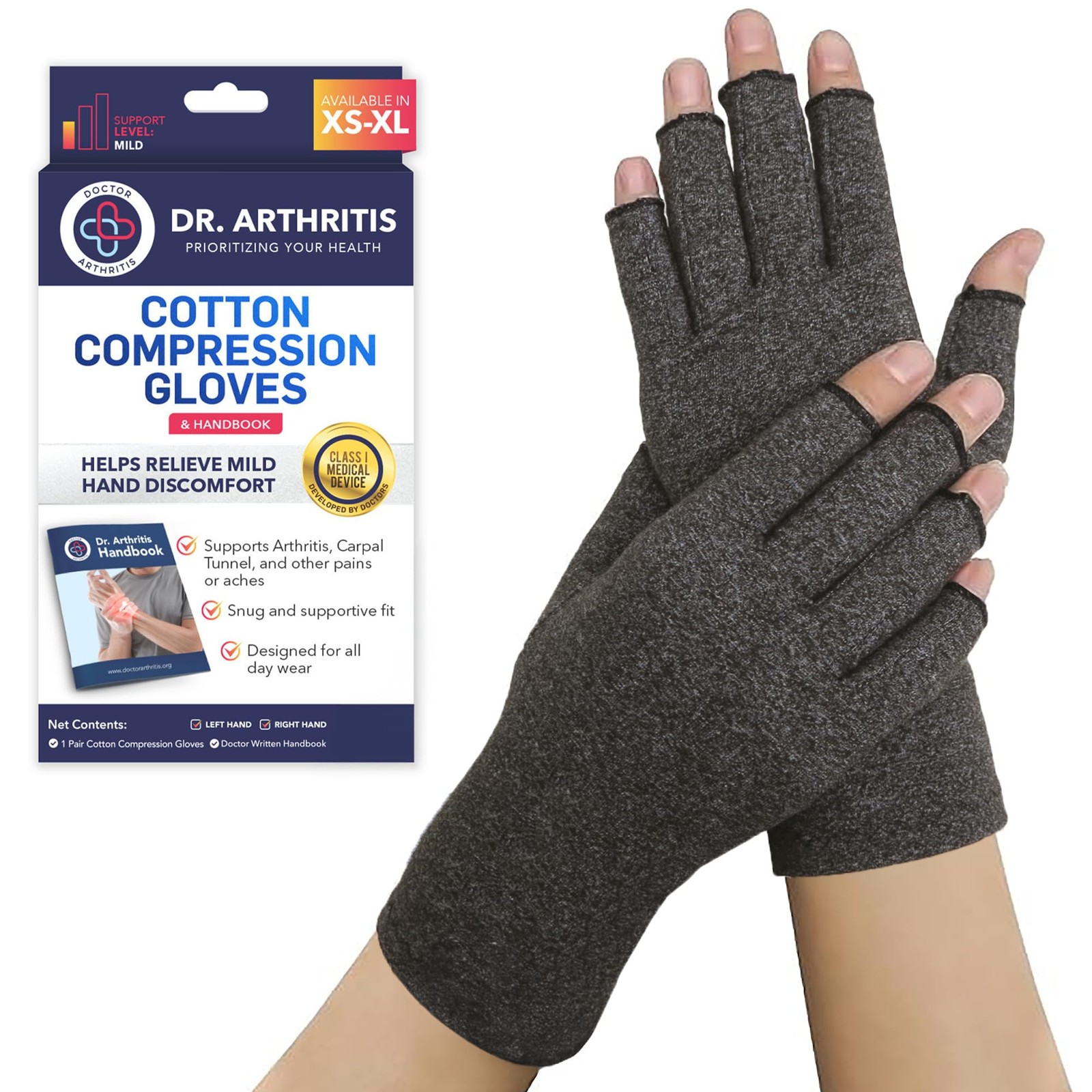 Doctor Developed Compression Gloves for Women and Men, Open-Finger Arthritis …