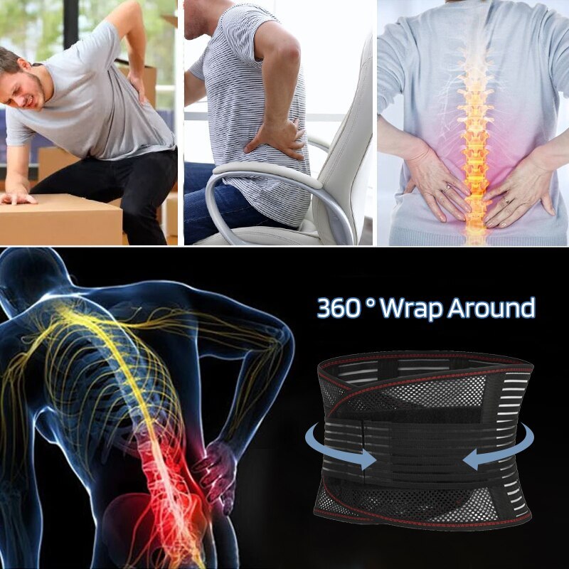 Adjustable Lower Back Brace Lumbar Support Waist Belt For Men /Women Pain Relief
