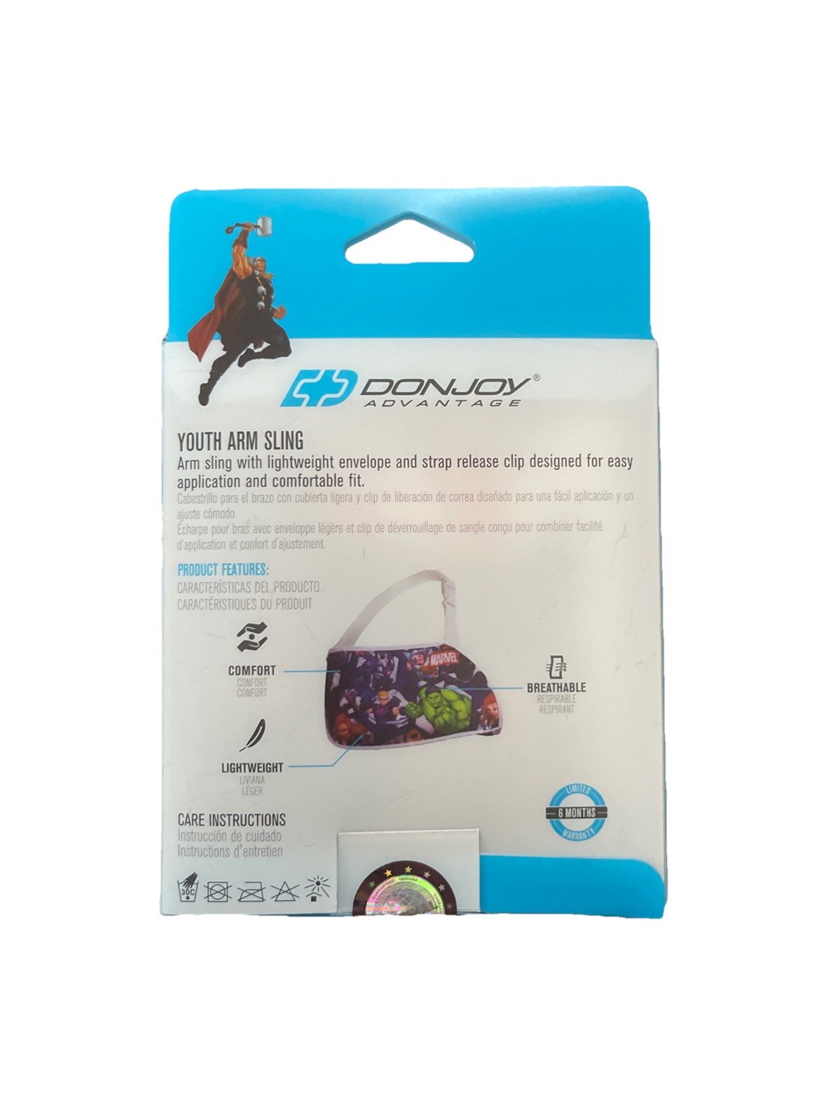 DonJoy Advantage Youth Arm Sling 011119. Featuring Marvel – Avengers. New