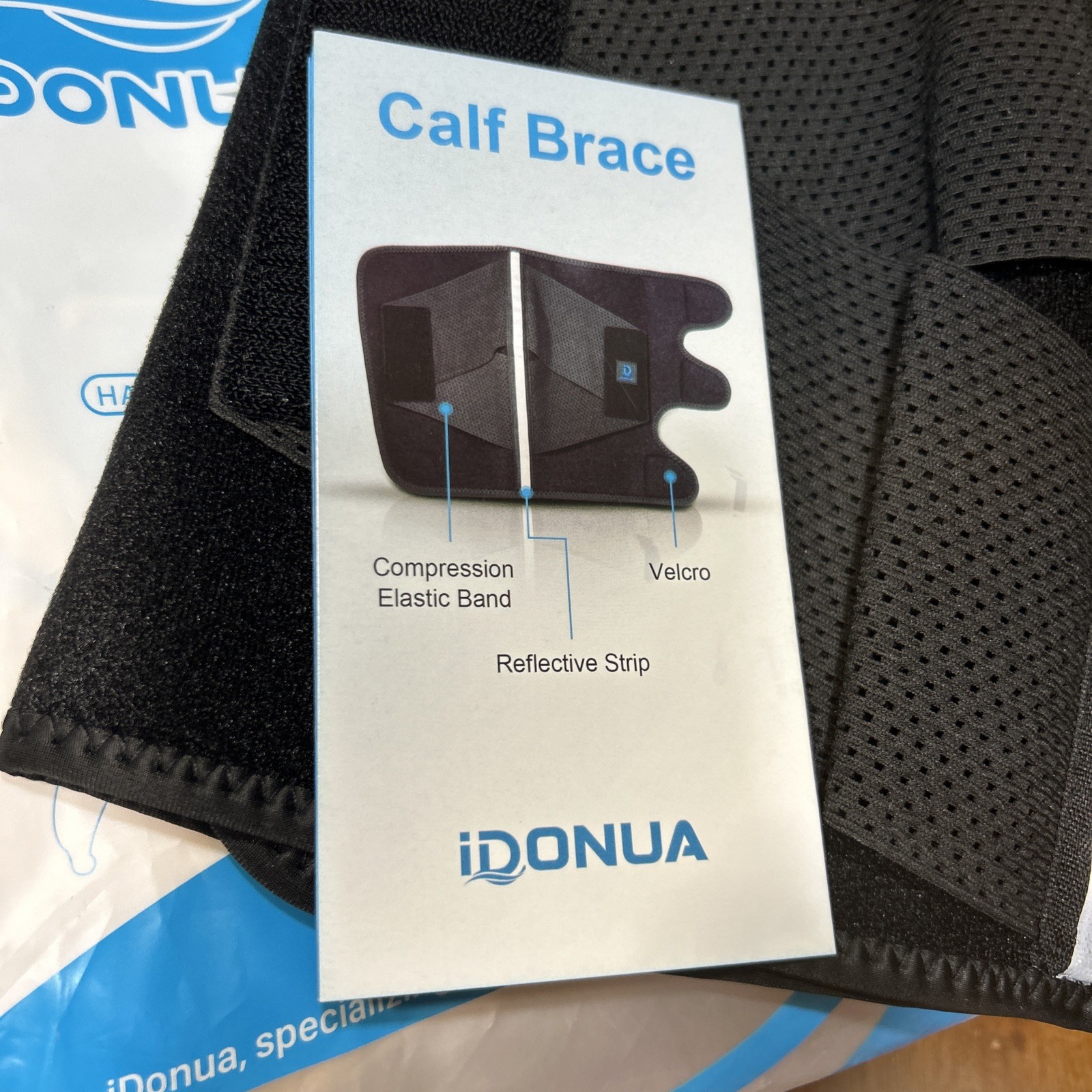 iDonua Calf Brace Compression for Torn Calf Muscle fit Men /Women Size L/XL SM02