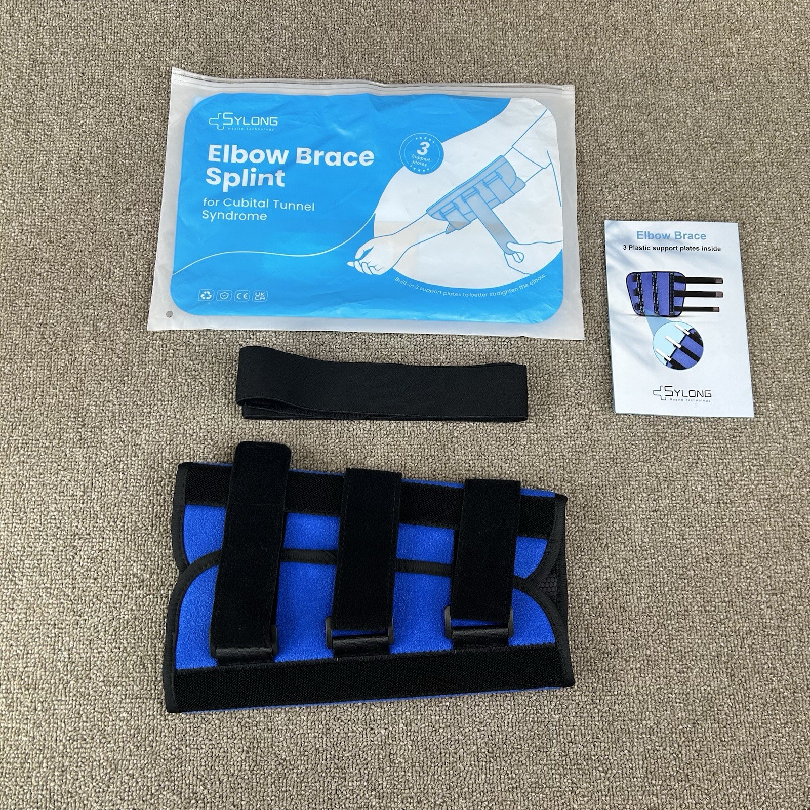 Sylong Elbow Brace Night Splint Support for Cubital Tunnel Syndrome