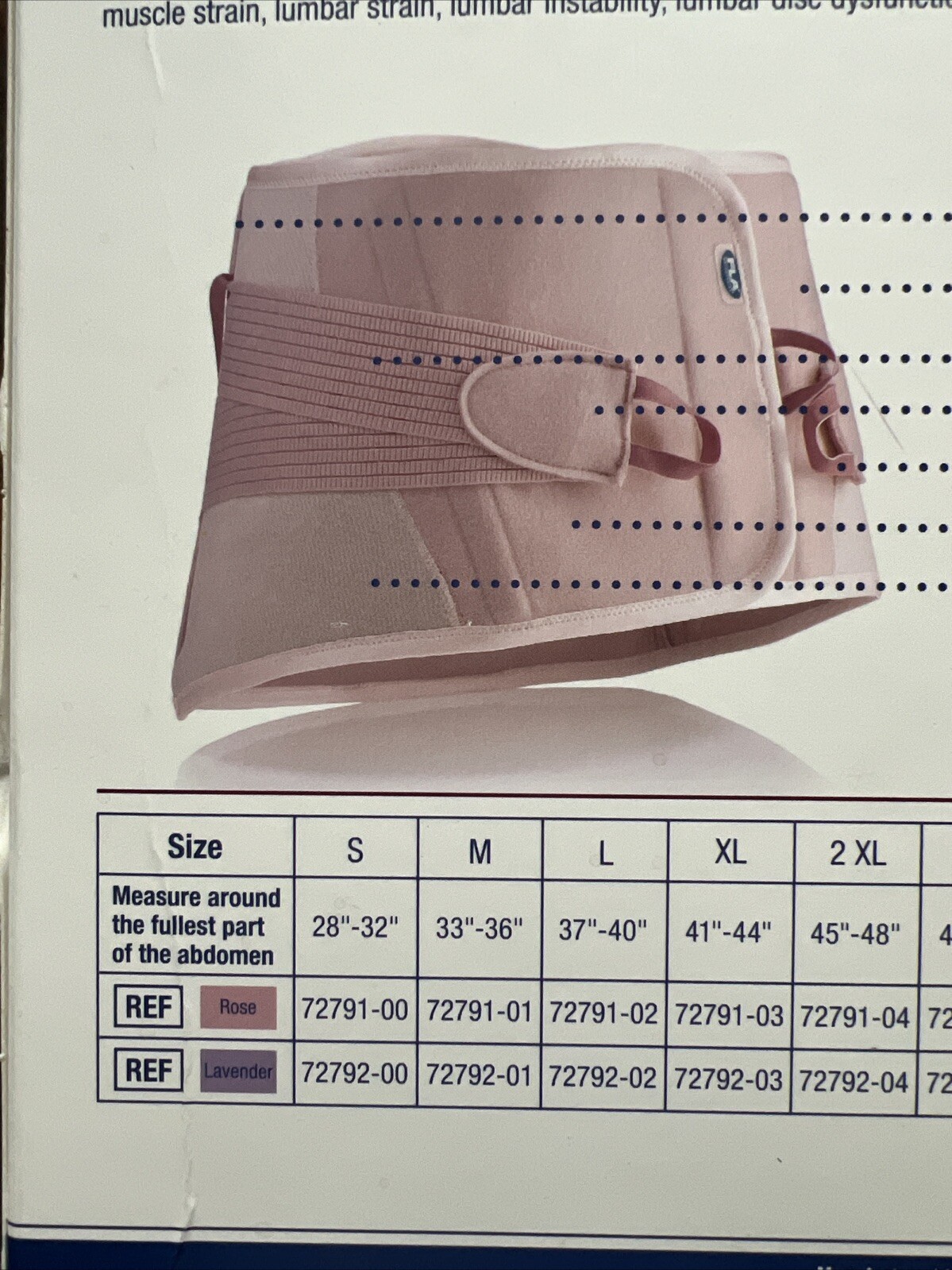 Lumbar Sacral Support for Women, Lavender, Small FLA Orthopedics