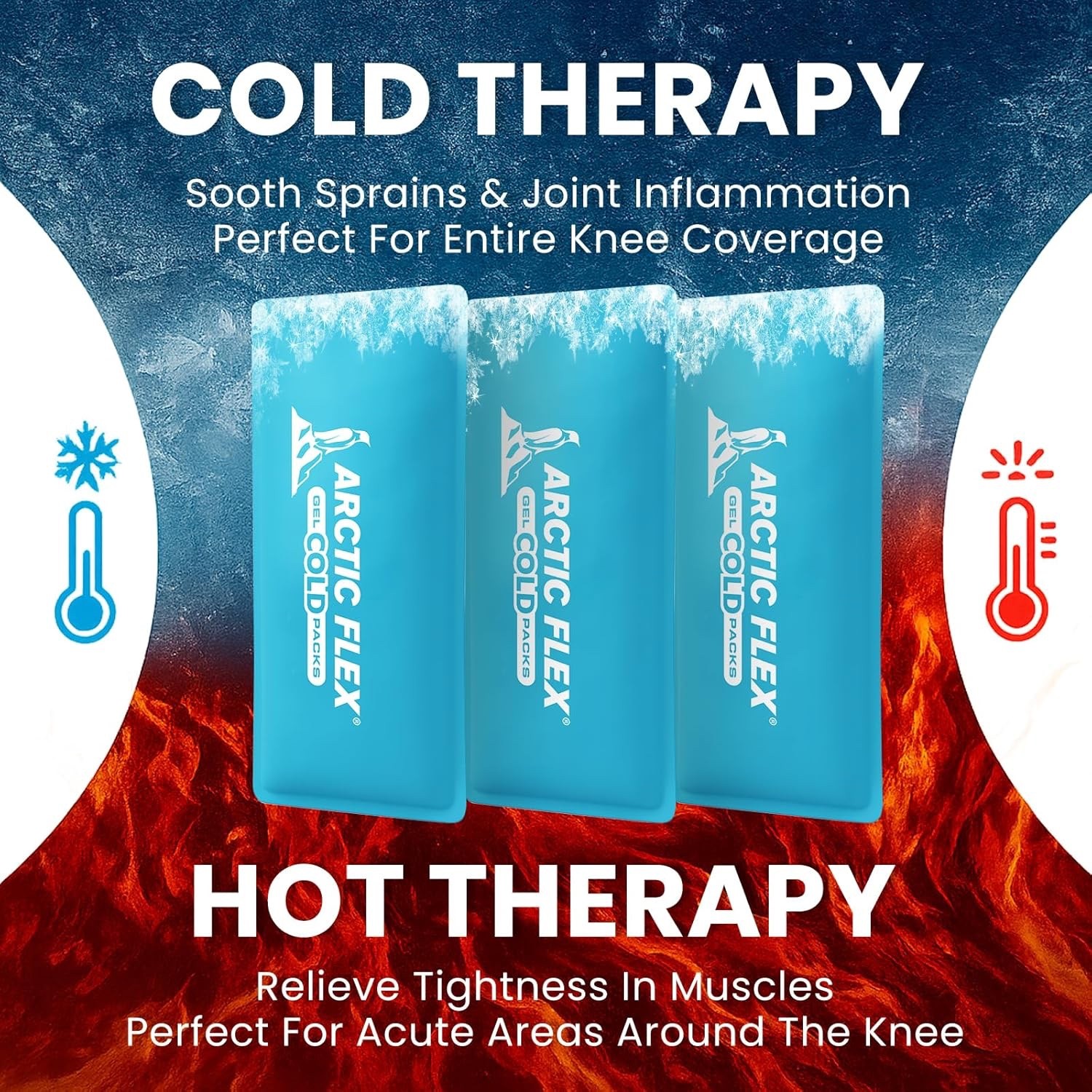 NEW Compression Knee Ice Wrap – Reusable Brace with Air Pump – Hot/Cold Therapy