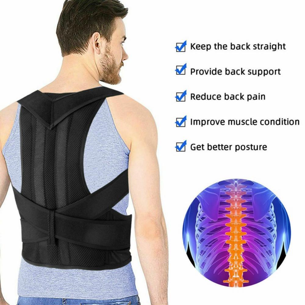 POSTURE CORRECTOR Back Support Upper Shoulder Brace Straightener Women Men Belt