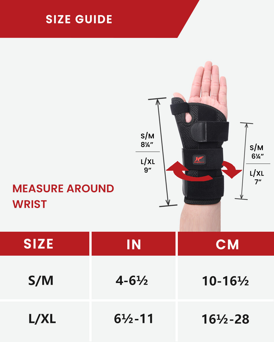 Hurmoya Wrist Brace for Carpal Tunnel Night Sleep Support with Adjustable Splint