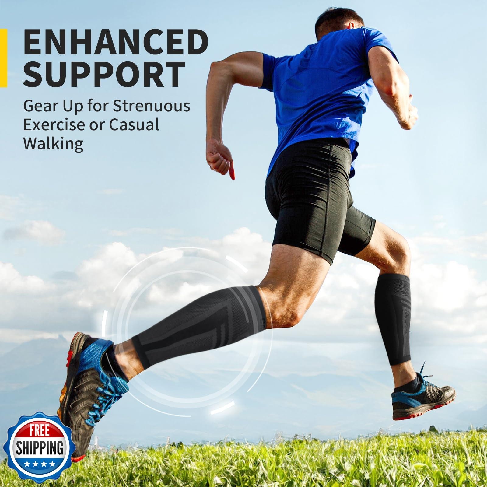 CAMBIVO Calf Compression Sleeve Men and Women- Shin Splint Brace Support for