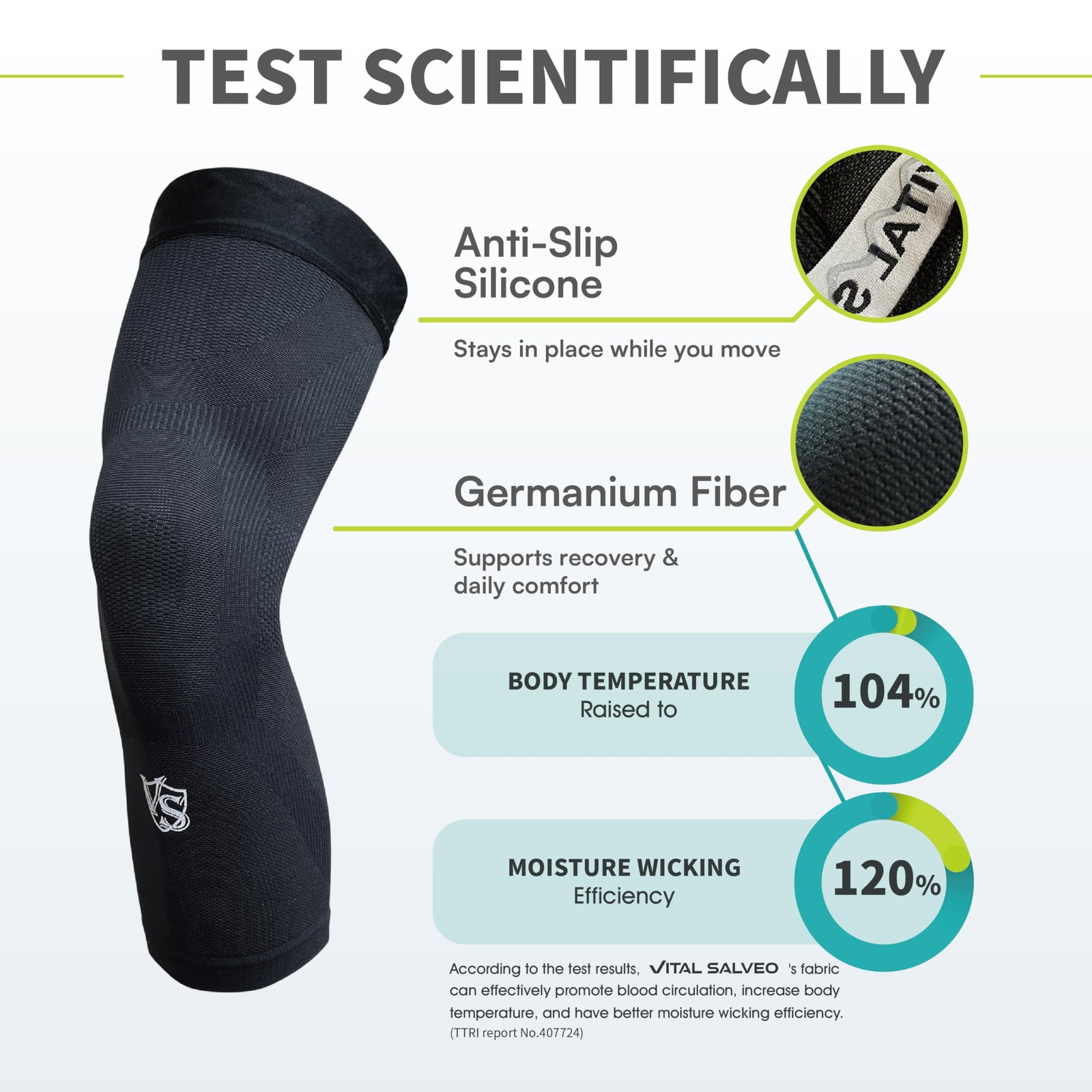Vs Vital Salveo Vital Salveo Long Compression Knee Sleevestiffness Fatigue