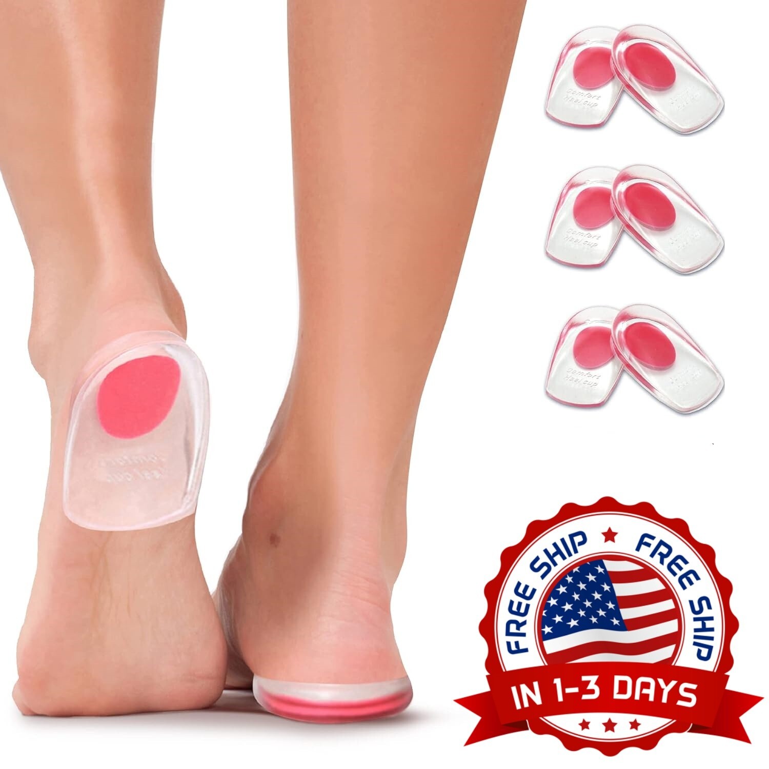 Plantillas De Silicona Para Espolon Protectores De Talon Dolor Fascitis Plantar