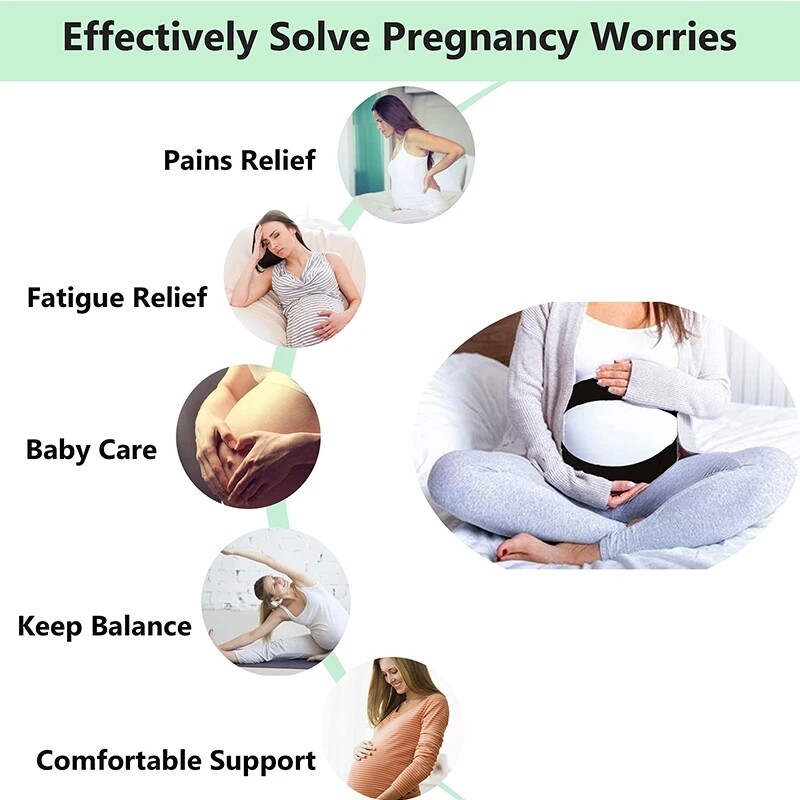 Pregnant Women Waist Trainer Maternity 3 In 1 Belly Lumbar Support Belt Bands US