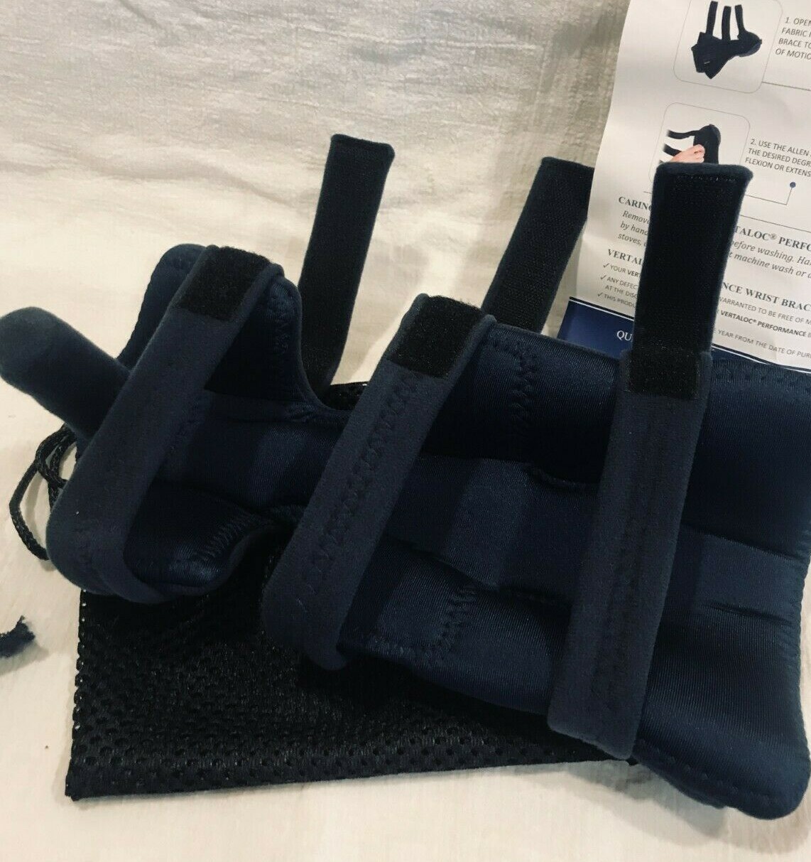 VertaLoc Wrist Brace Orthosis Strap maximize stability & provide support/ Blue