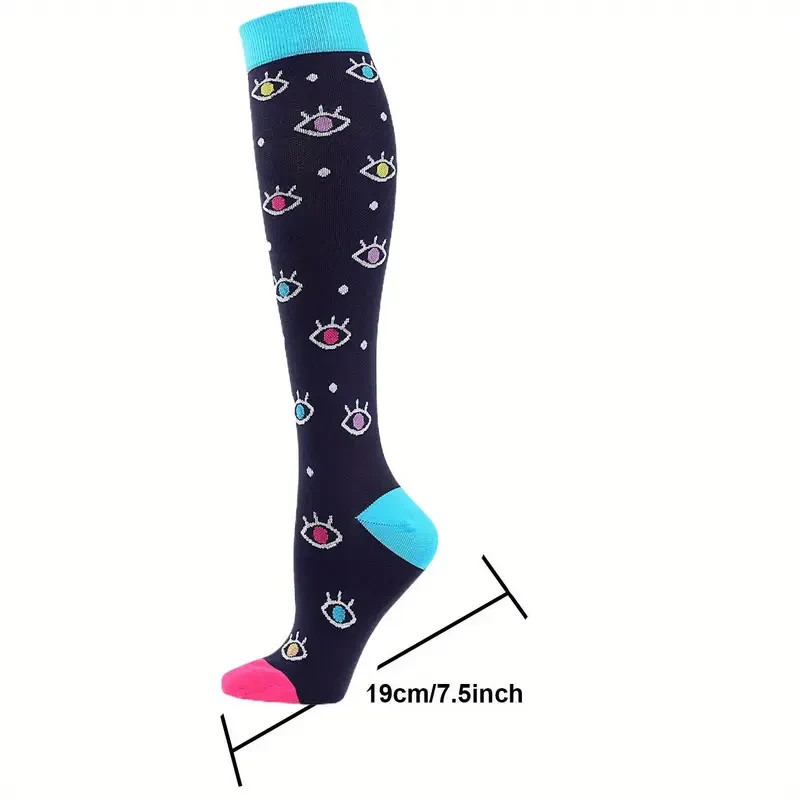 6 pairs Women’s Exercise Compression Socks Support Running Cycling Yoga Foot S/M
