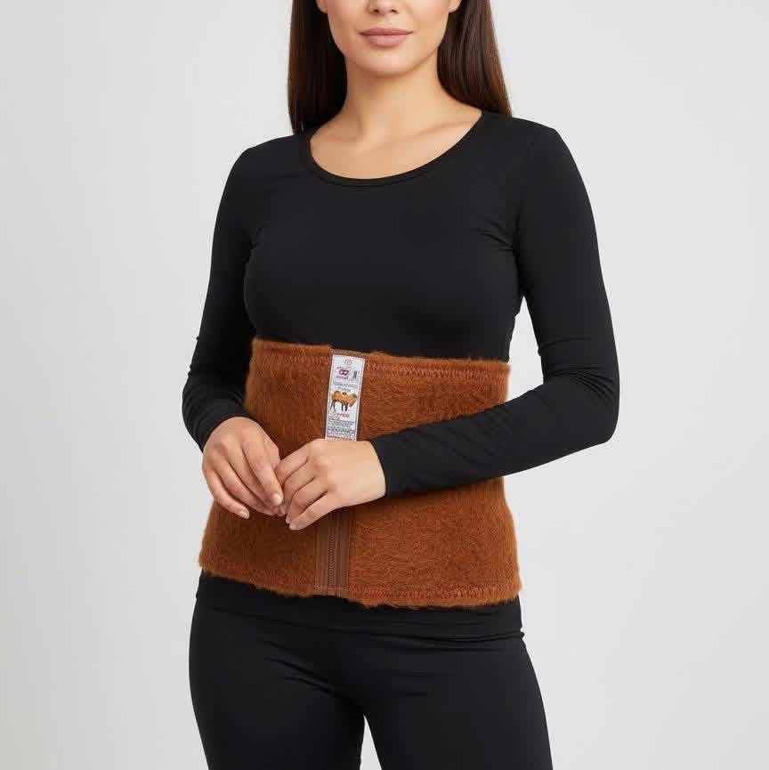 100% Camel Wool Back Support Belt Natural Warm Waist Brace Pain Relief Unisex