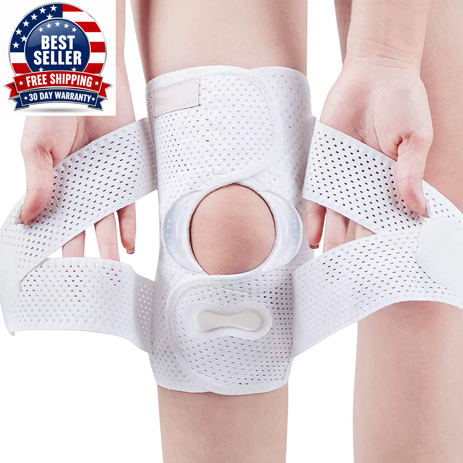 1 Pcs Knee Brace with Side Stabilizers Patella Gel Pad Knee Support for Meniscus