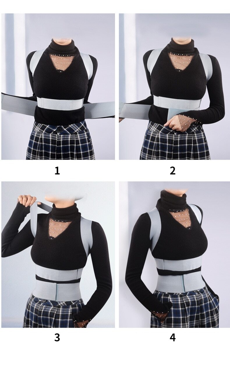 Invisible Chest Posture Corrector Back Scoliosis Brace SpineBelt Correction Belt
