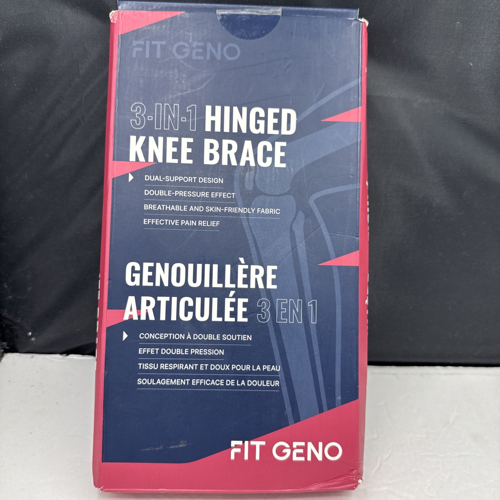 Fit Geno 3-in-1 Hinged Knee Brace Plus Size Dual Support Compression Unisex