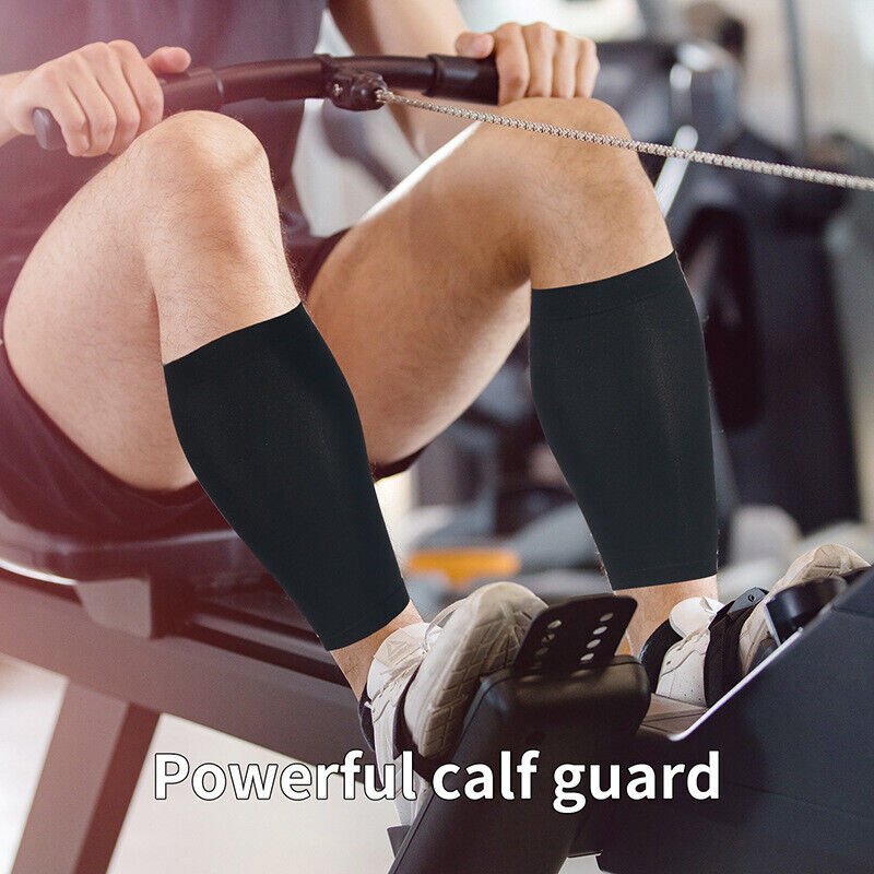 2× Calf Sleeves Leg Support Compression Socks Running Shin Splint Varicose Vein