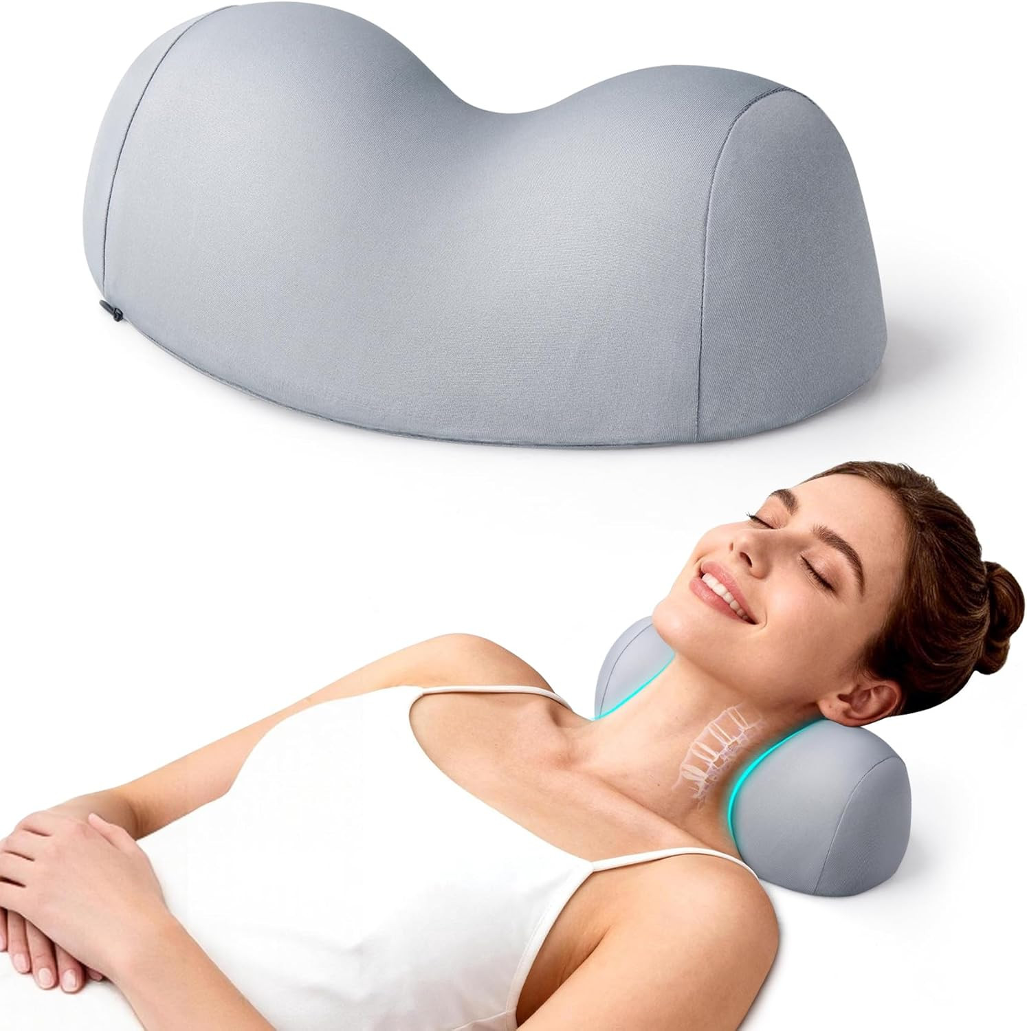 COMFYTHERA Small Neck Stretcher Pillow for Pain Relief, Soft Cervical Traction D