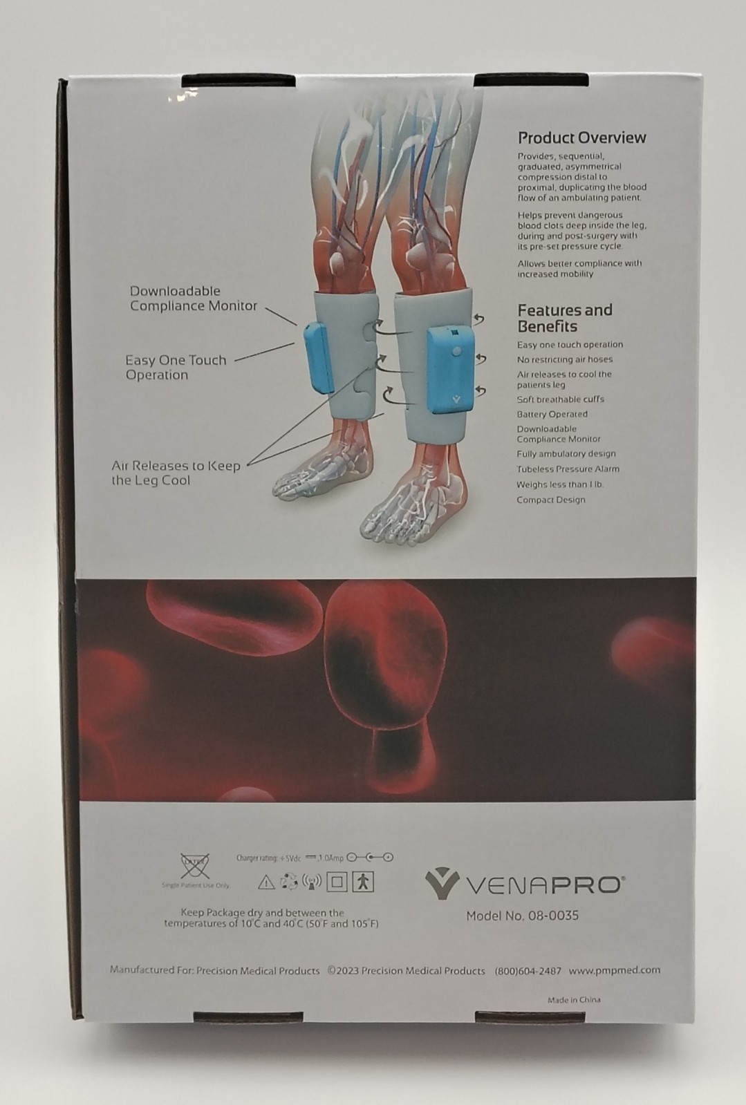 VenaPro Dual Leg Compression | Pneumatic Compression System | Model 08-0035