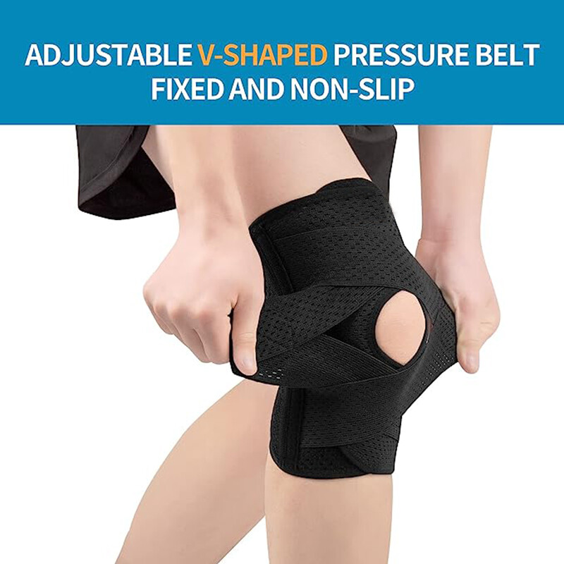 Knee Brace Compression Sleeve Patella Support Arthritis Joint Pain Relief Wrap