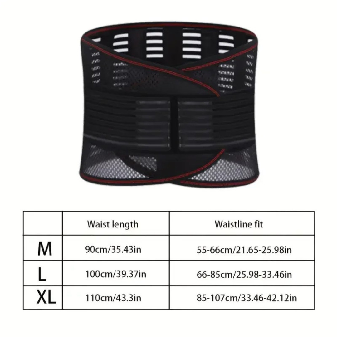 Adjustable Lower Back Brace Lumbar Support Waist Belt Pain Relief Men Women