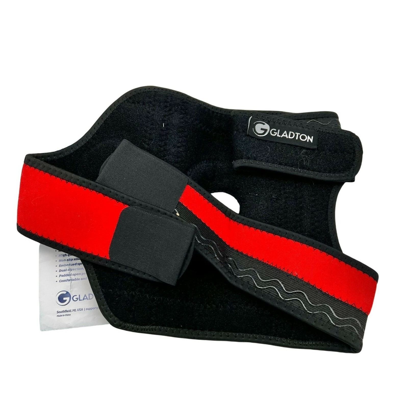 Gladton Knee Brace XL Red & Black Premium Support
