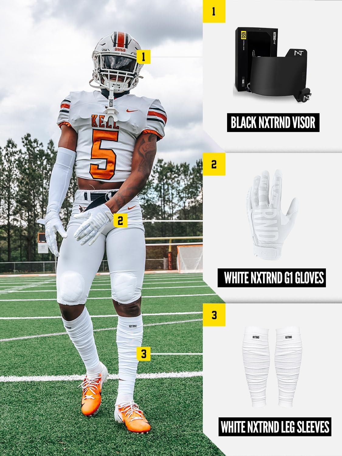 Football Leg Sleeves Calf Sleeves for Men Boys Compression Pair Athletic