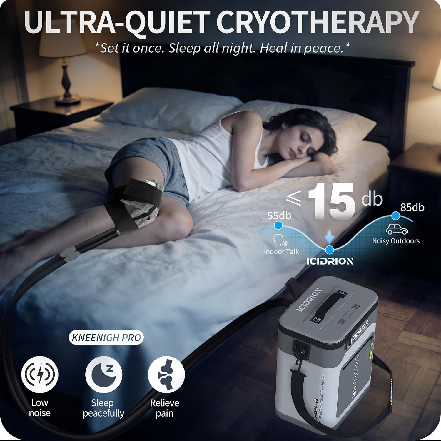 Knee Cold Therapy Machine 12Qt Programmable Ice System Icidrion Mc20