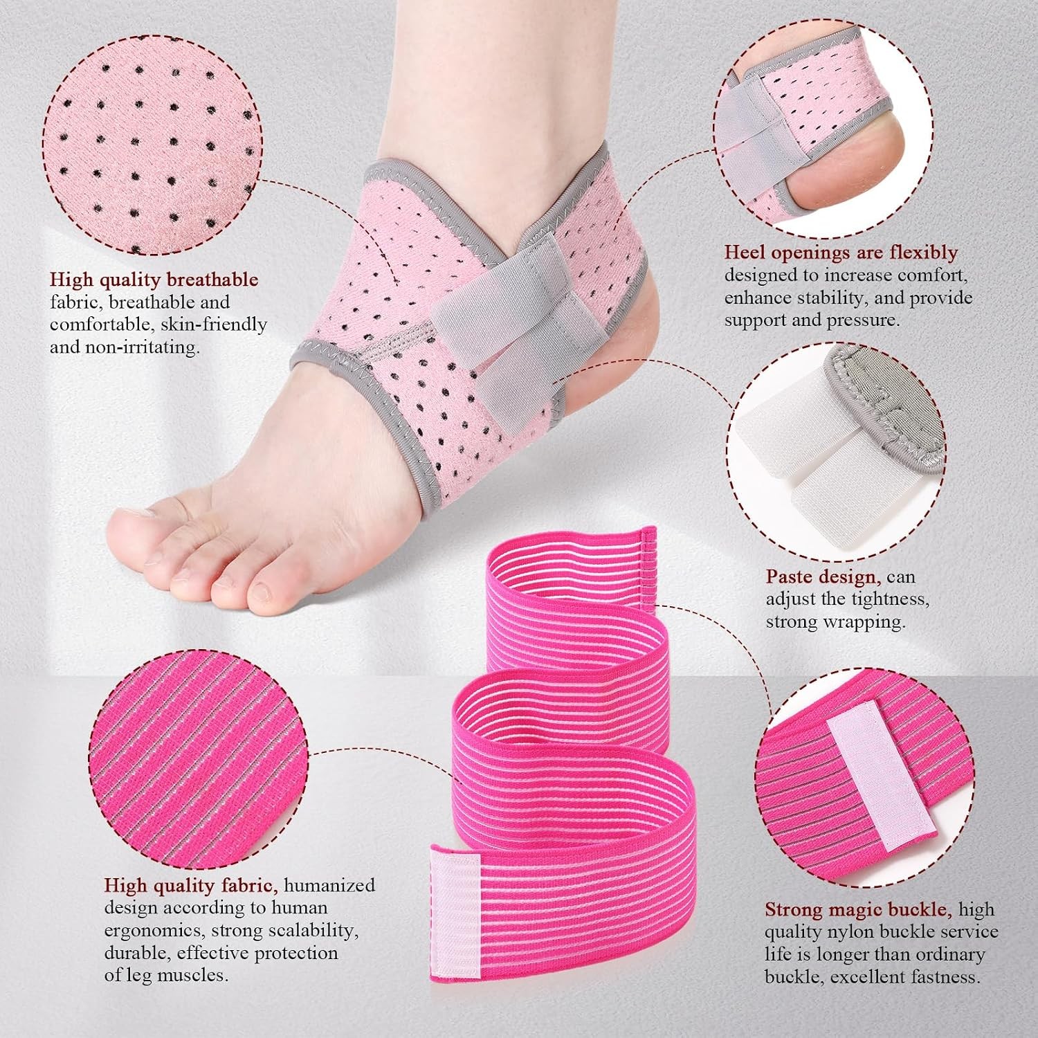 2 Pairs Kid’s Ankle Support Brace Child Elastic Ankle Compression Sleeve