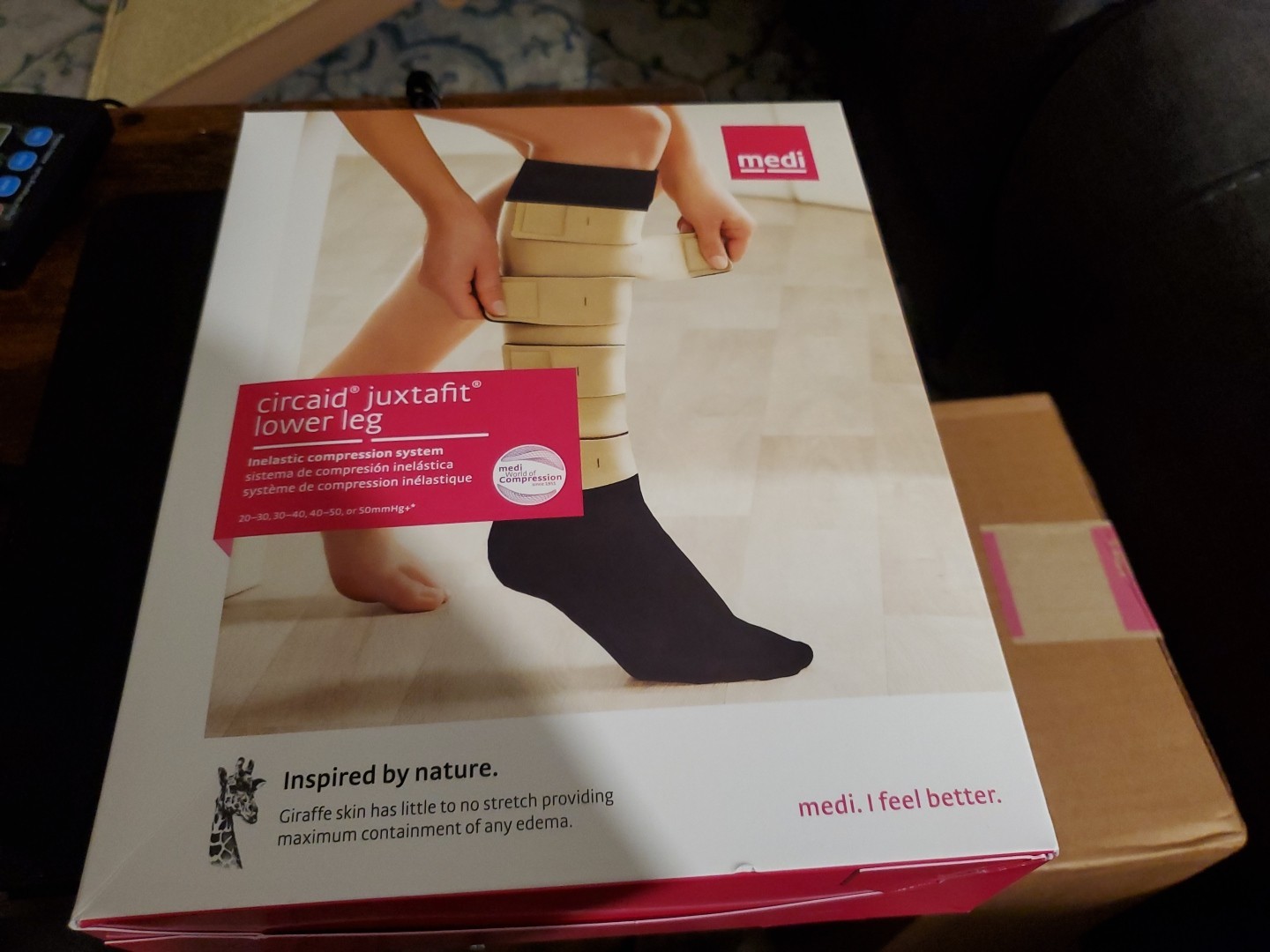 NIB – medi Circaid Juxtafit Essentials Lower Leg – BLACK LARGE 36 cm # CJF33503