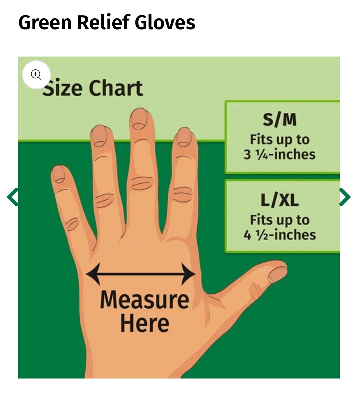 Hempvana Green Relief Arthritis Gloves S/M Comfort Strap Compression Joint Care