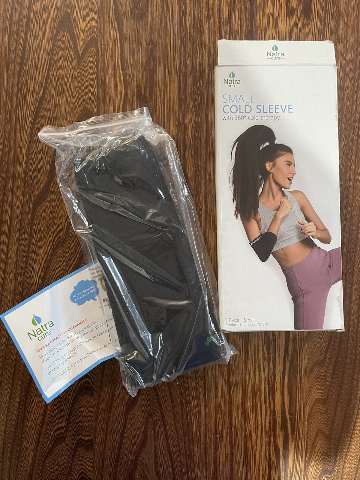 Natracure Cold Therapy Slide On Compression Sleeve With 360 Cold Therapy Small