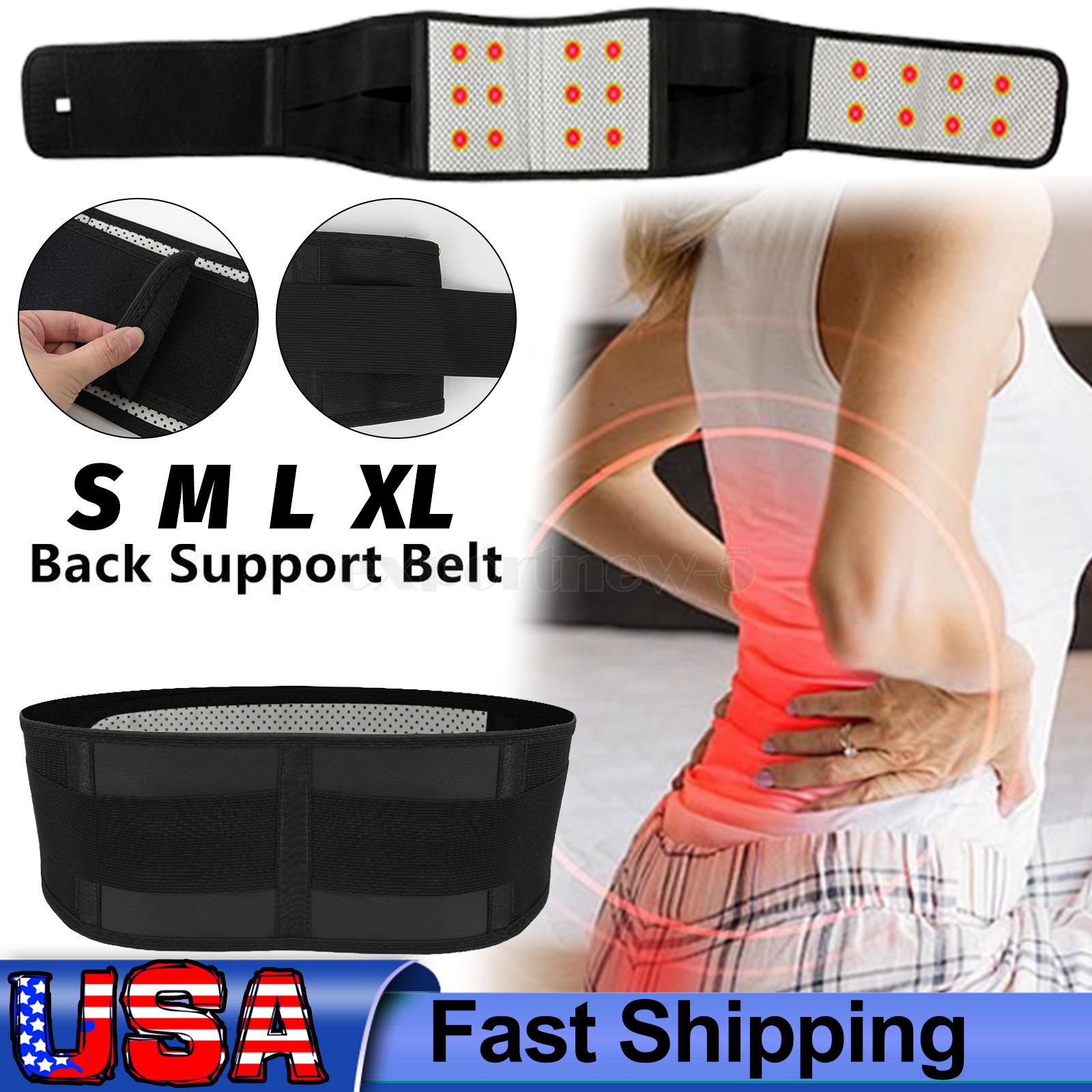 Lower Back Support Brace Lumbar Waist Belt Double Pull Breathable Belt Women&Men