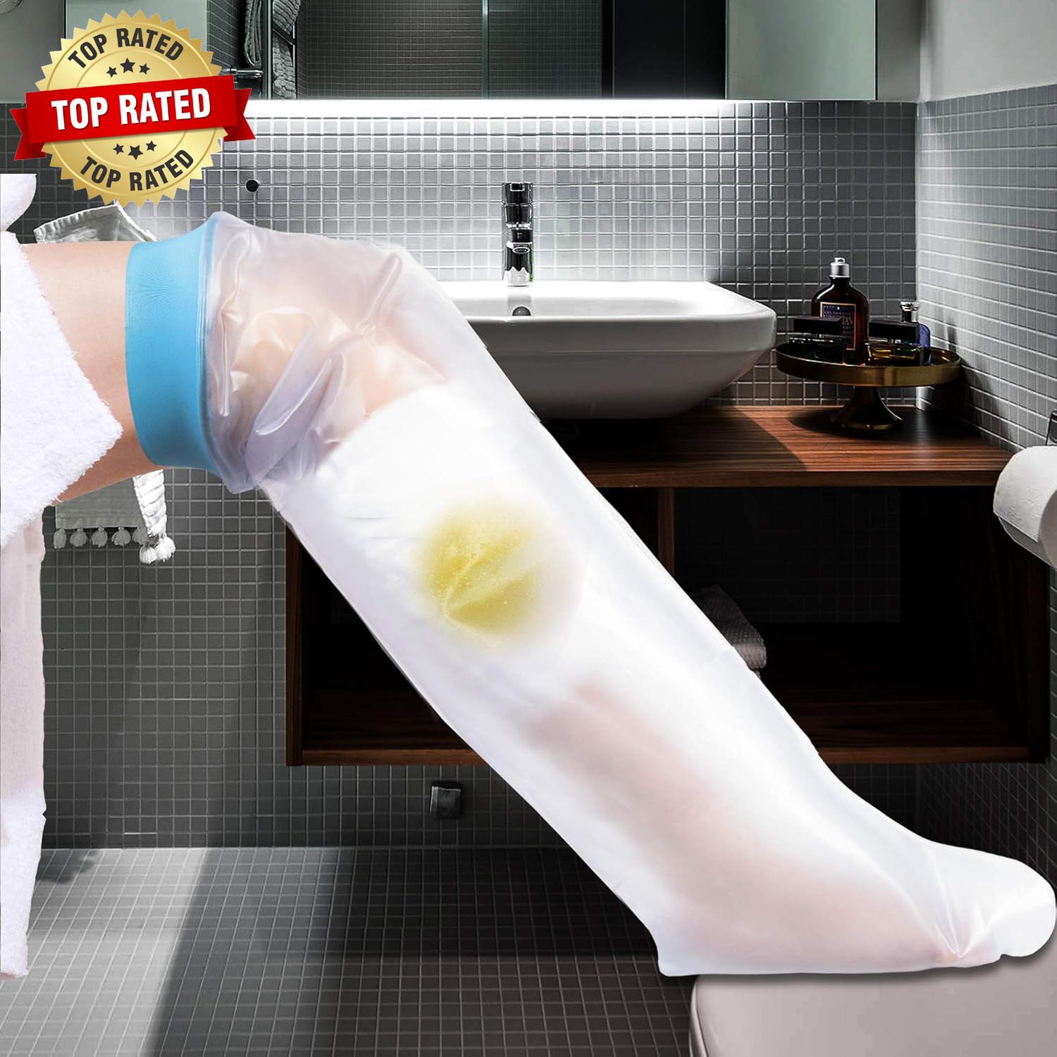 Leg Cast Covers for Shower Adult,Waterproof Long Leg Cast Protector for Showerin