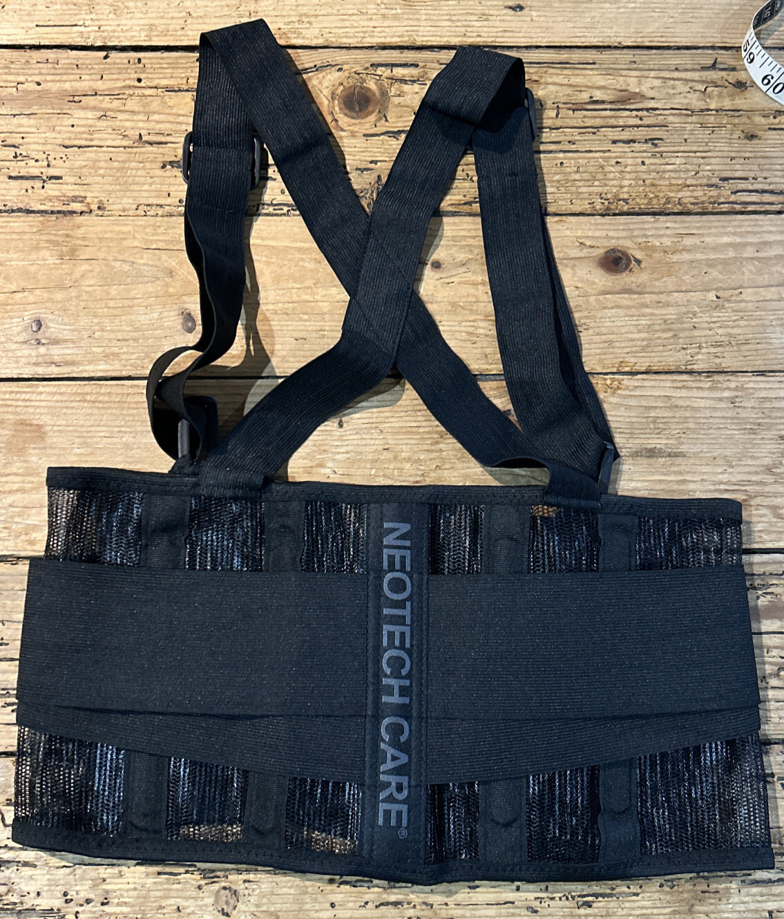 Neotech Care Size M Black Back Support With Suspenders NWOT